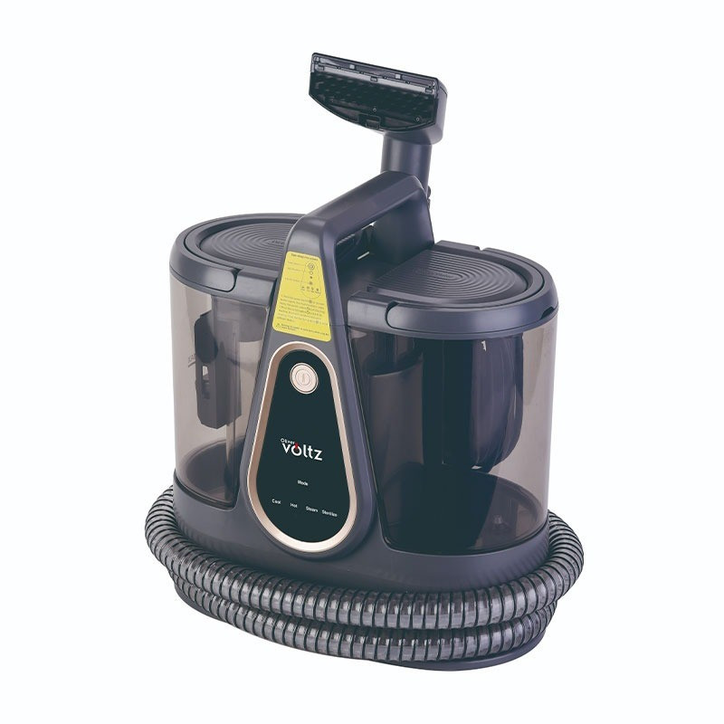 Прахосмукачка за пране на килими и тапицерия Oliver Voltz OV51006A, 1750W, 18 kPa, 1 л, Сензорен дисплей, Дезинфекция с пара, Аксесоари, Черен — оферта от alleop.bg