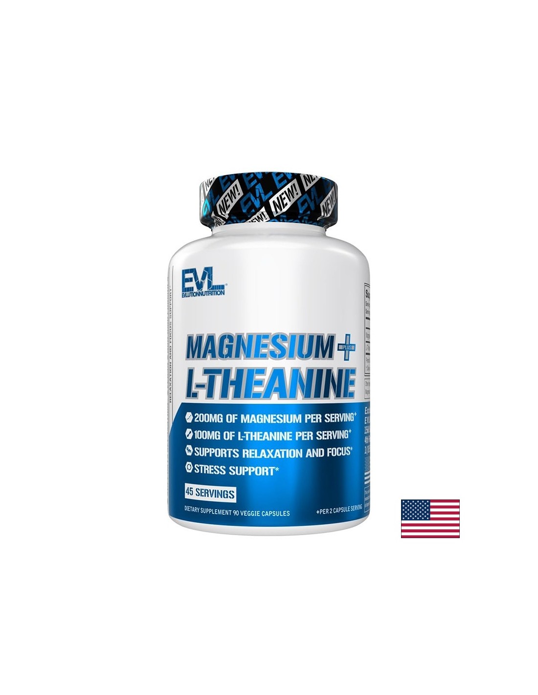 Magnesium + L-Theanine – Магнезий (цитрат) 100 mg с L-теанин 50 mg - Нервна система и умора, 90 капсули — оферта от revita.bg