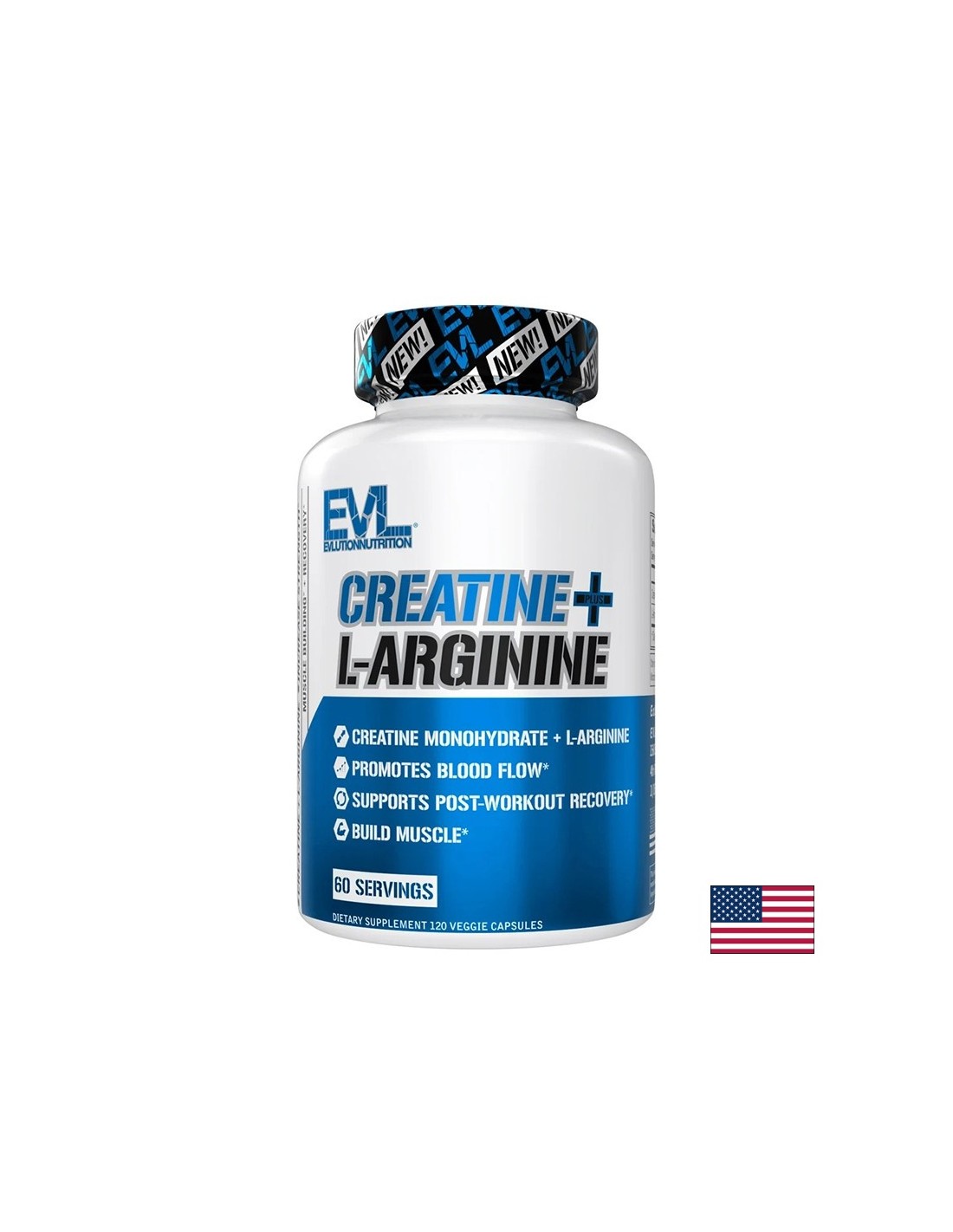 Creatine + L-arginine – Креатин монохидрат 250 mg с L-аргинин 250 mg, 120 капсули — оферта от revita.bg