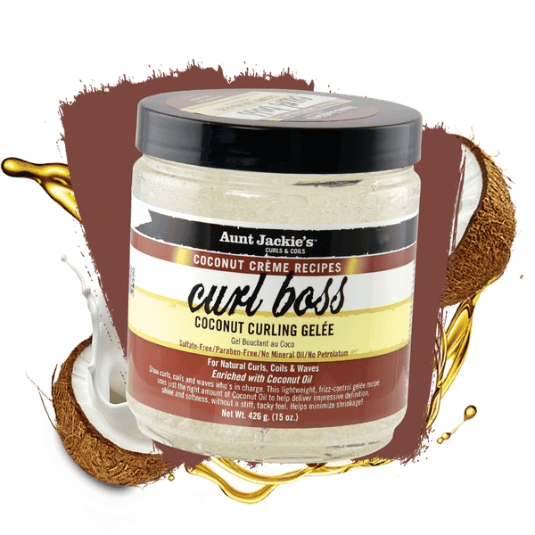Кокосово желе за къдрава коса Aunt Jackie's Curl Boss, 426 г — оферта от shop.curly.bg