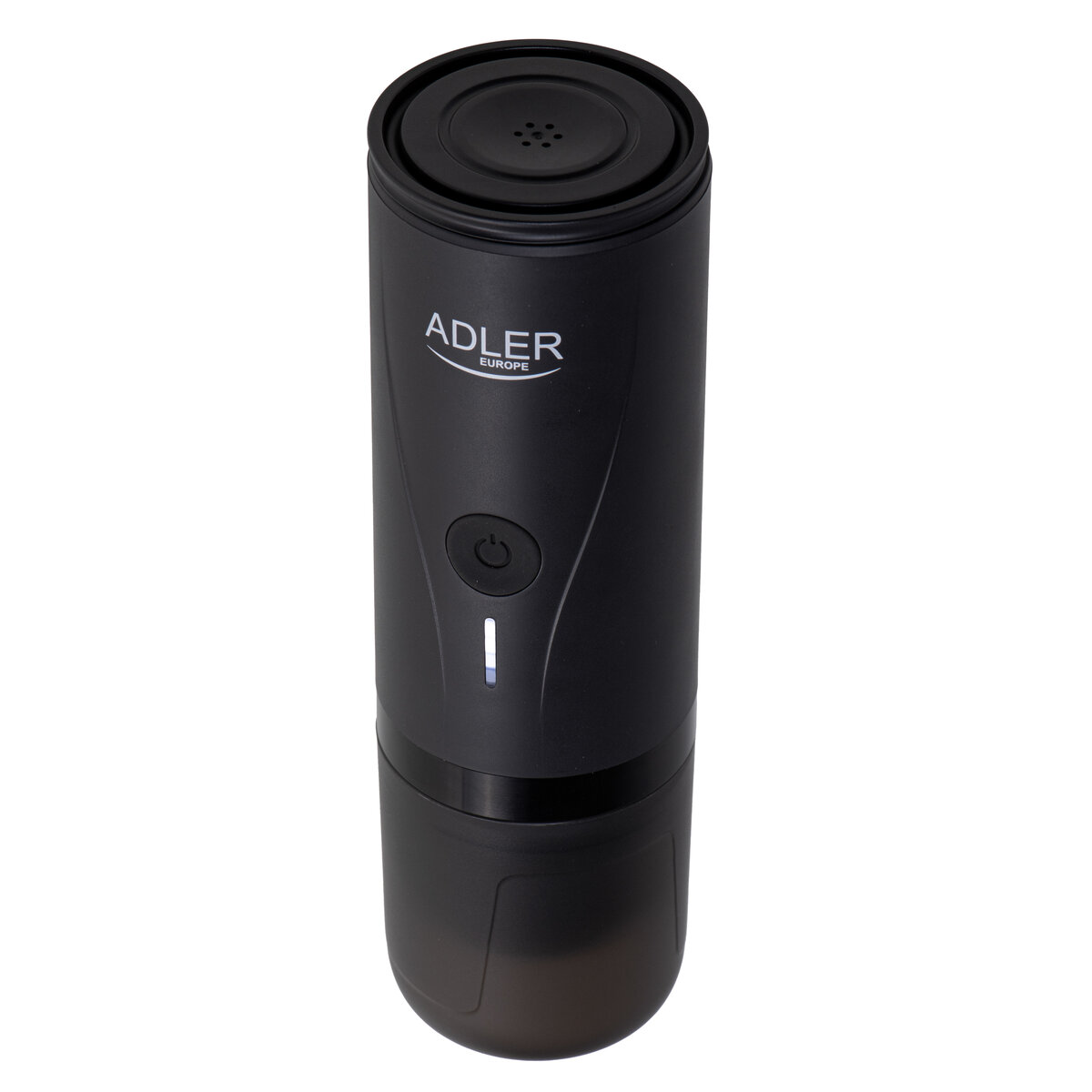 Преносима еспресо машина Adler AD-4400, 90W, 20bar, 80ml резервоар, Температура до 92°C, Калъф за съхранение, Черен — оферта от technomani.bg/